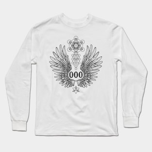 Angel Number 000 Sacred Geometry Long Sleeve T-Shirt